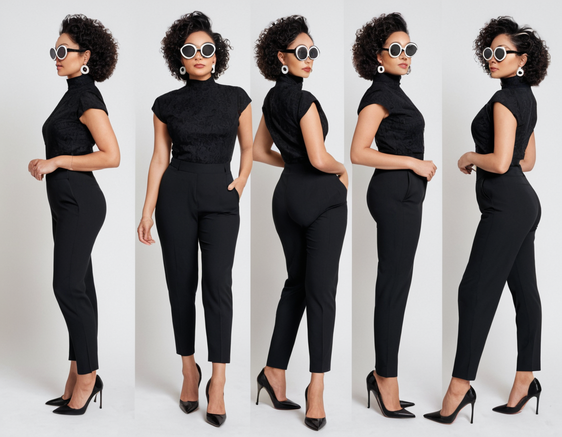 Women's black cigaratte pant