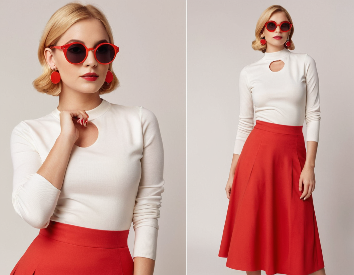 Women's red circle skirt