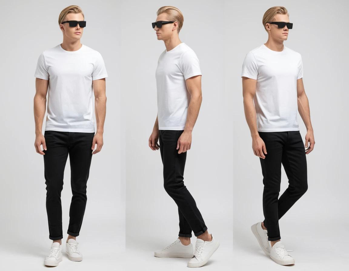 Men's black slim fit jeans