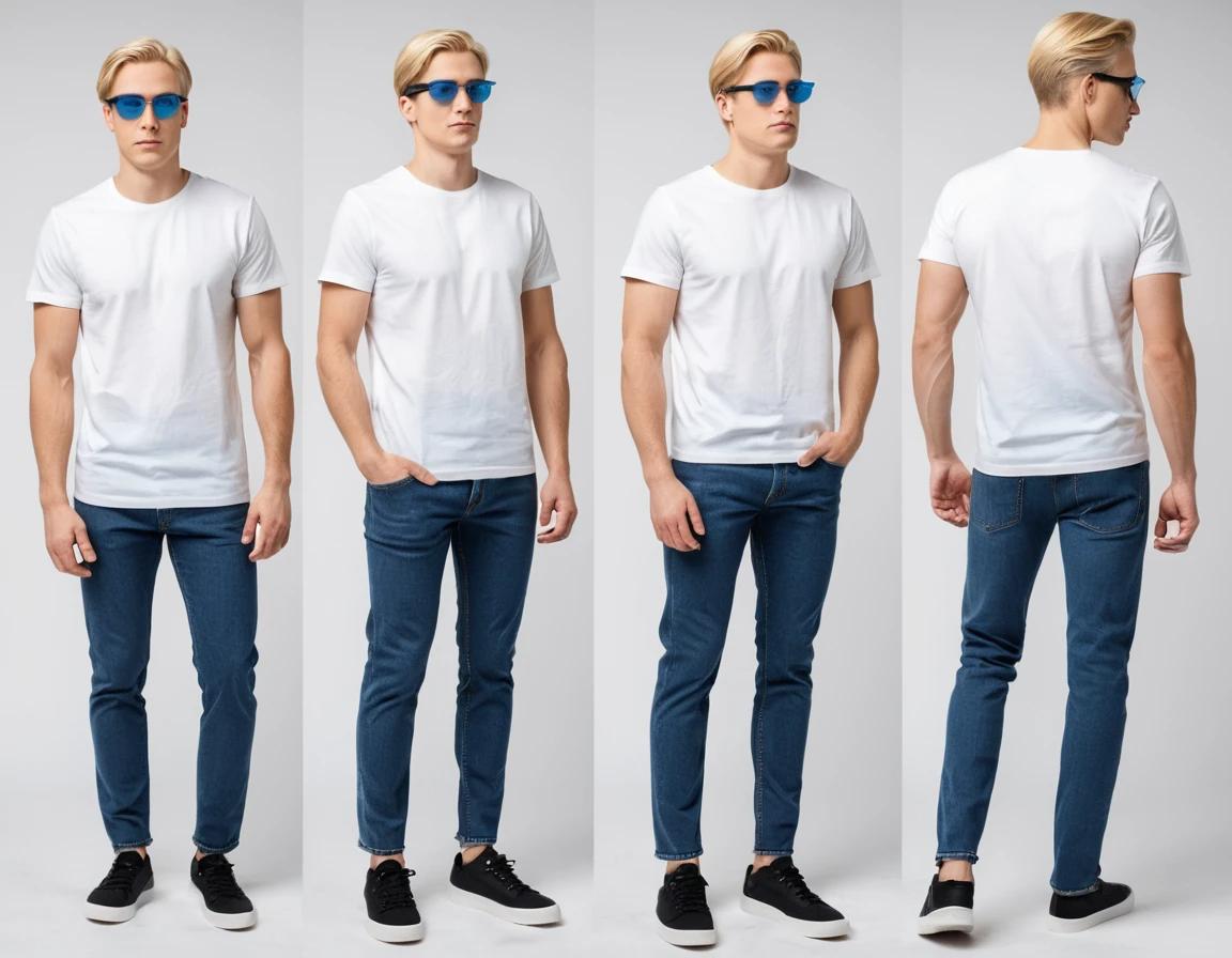 Men's blue slim fit jeans