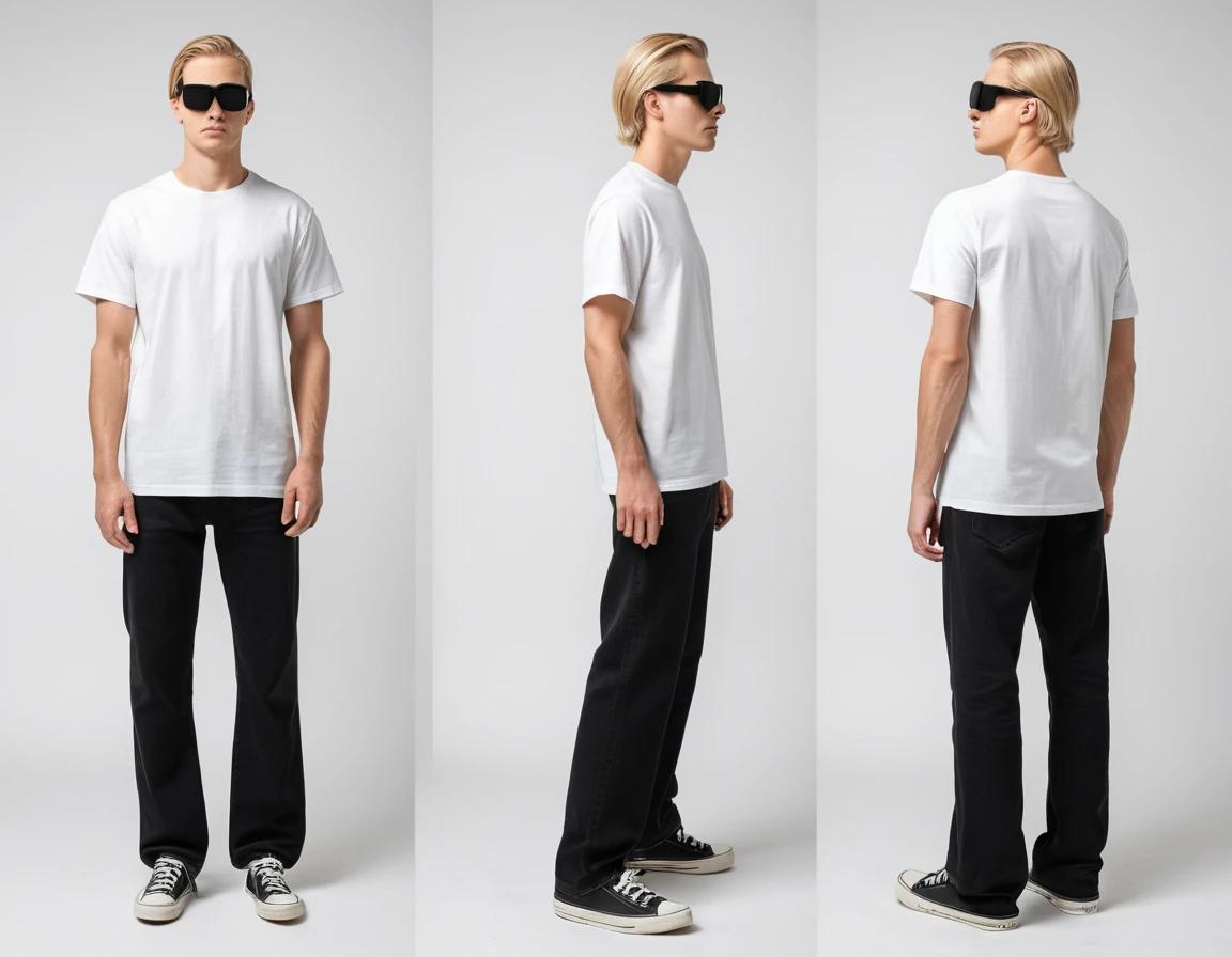 Men's black baggy jeans