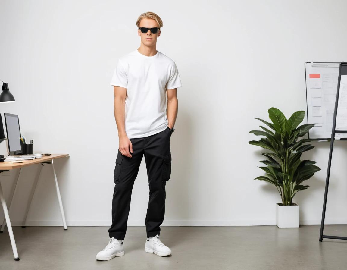 Men's black cargo pant