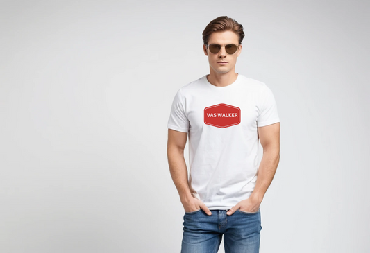 Men's white graphic printed half sleeve t-shirt