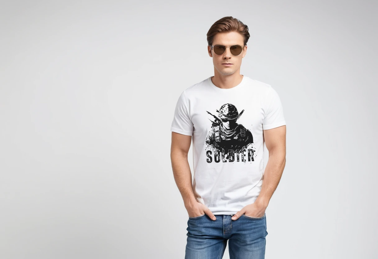Men's white graphic printed half sleeve t-shirt