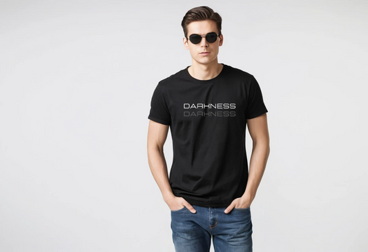 Men's black graphic printed half sleeve t-shirt