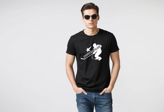 Men's black graphic printed half sleeve t-shirt