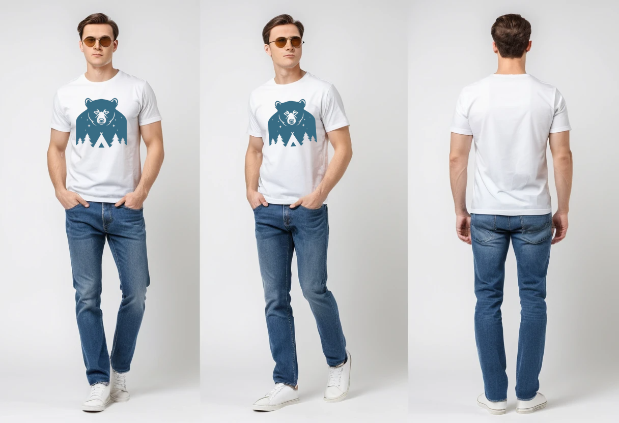 Men's white graphic printed half sleeve t-shirt