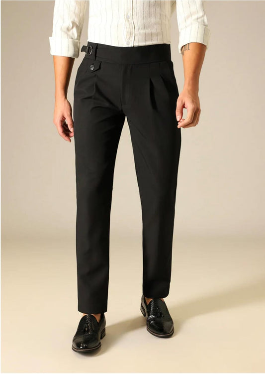 Men's deep black gurkha pant