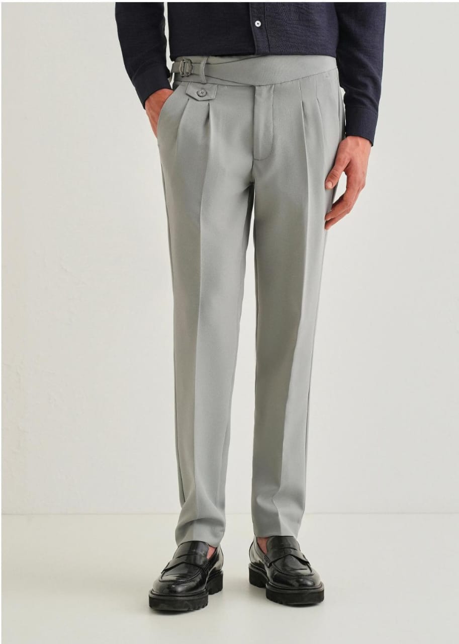 Men's light grey gurkha pant