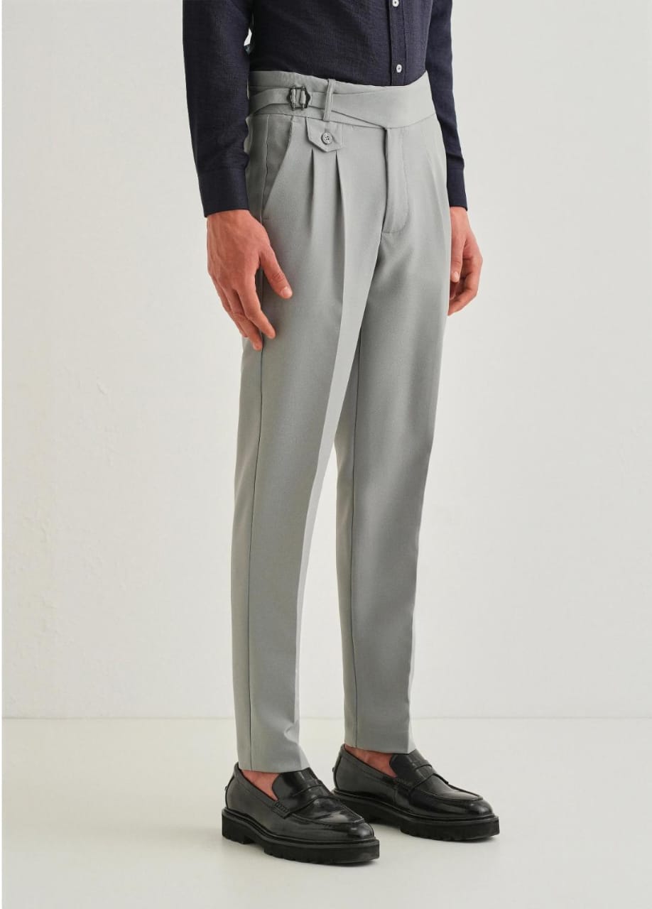 Men's light grey gurkha pant