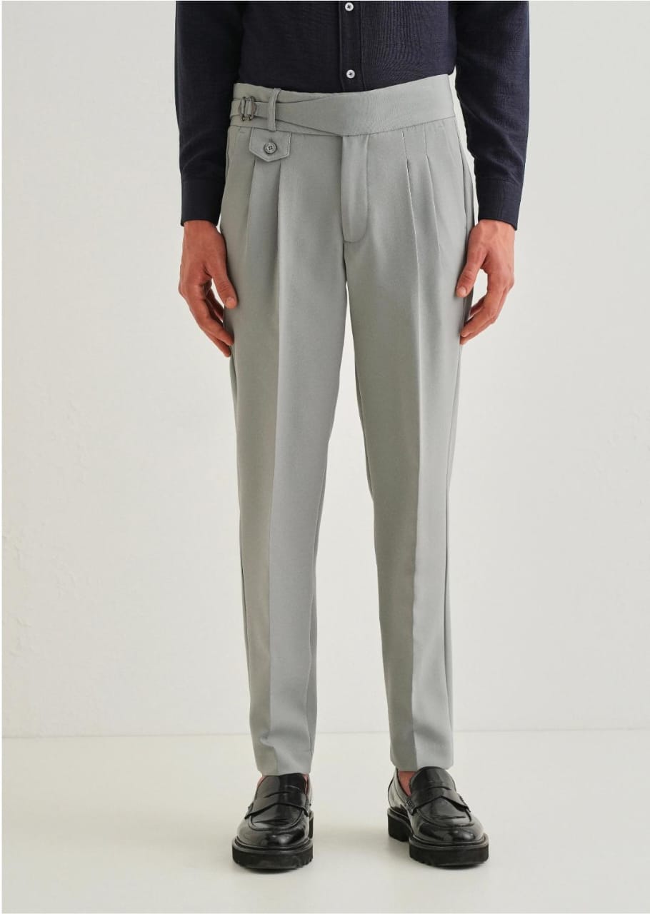 Men's light grey gurkha pant