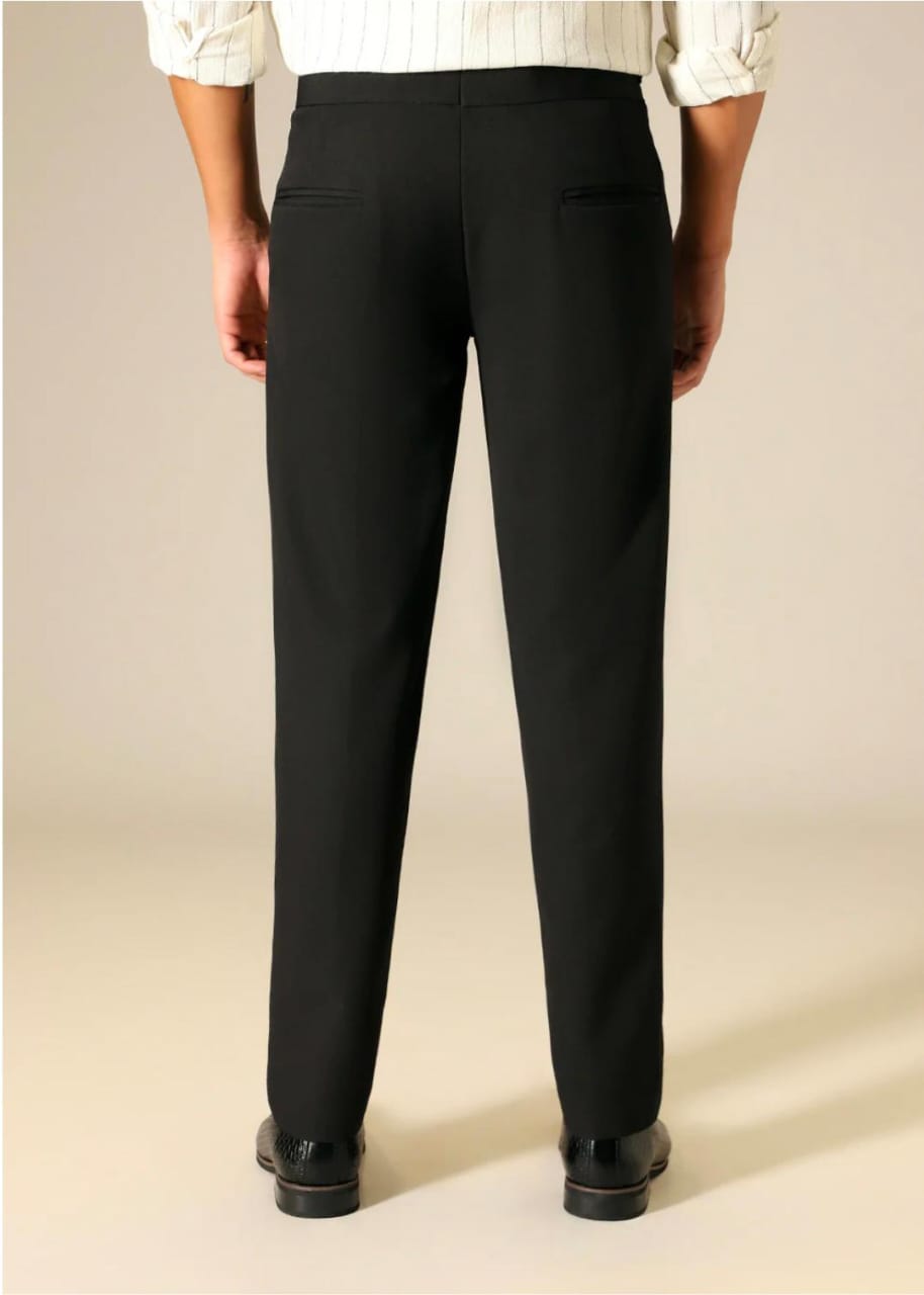Men's deep black gurkha pant