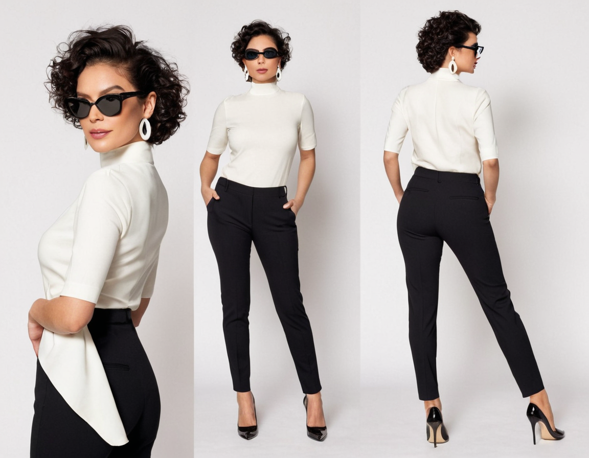 Women's black cigaratte pant