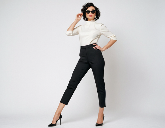 Women's black cigaratte pant