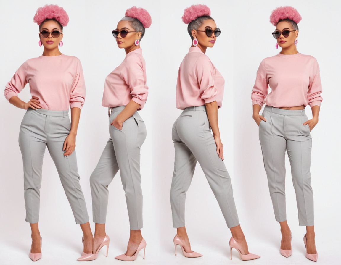 Women's grey cigaratte pant