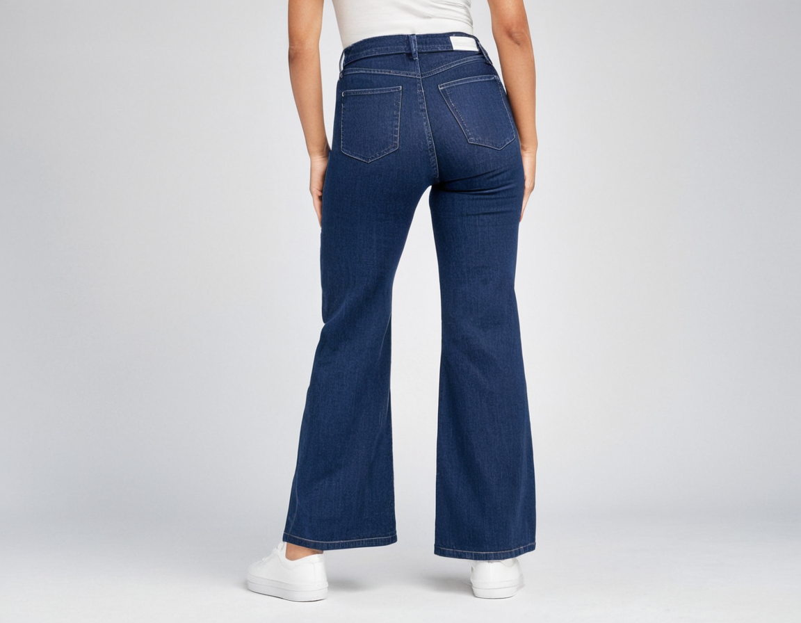 Women's blue baggy jeans