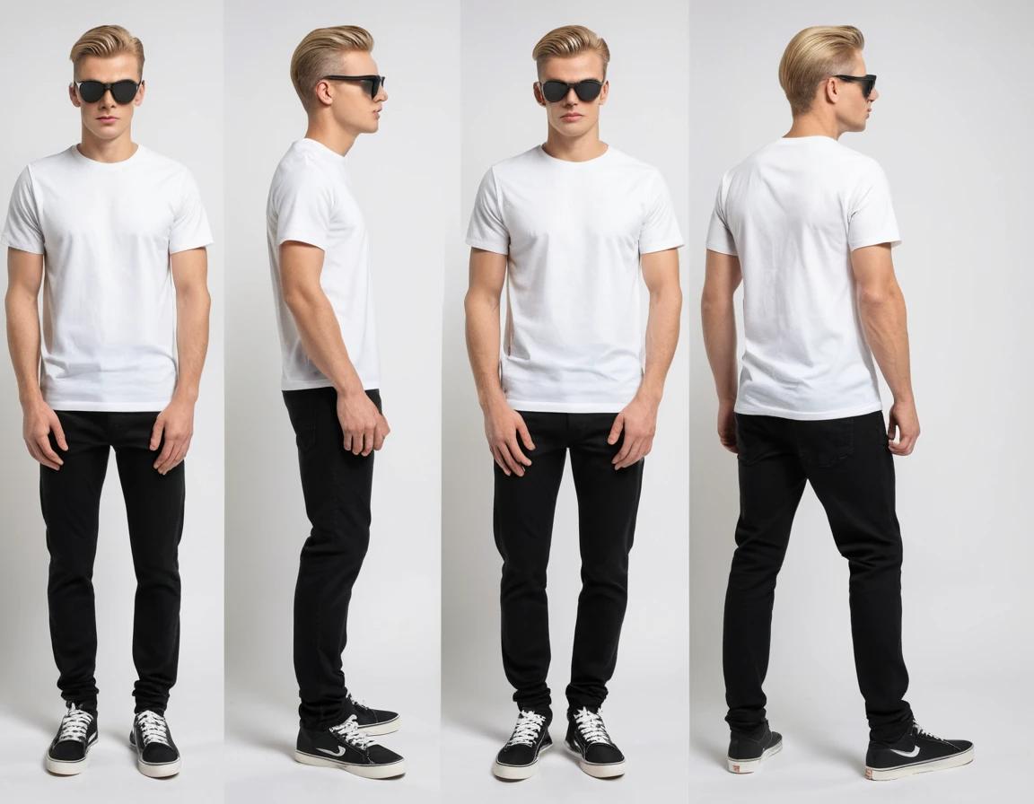 Men's black slim fit jeans