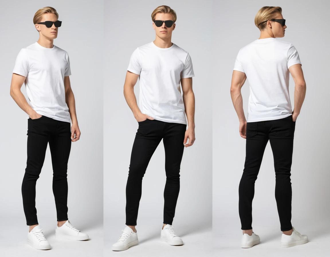 Men's black skinny jeans