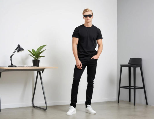 Men's black skinny jeans