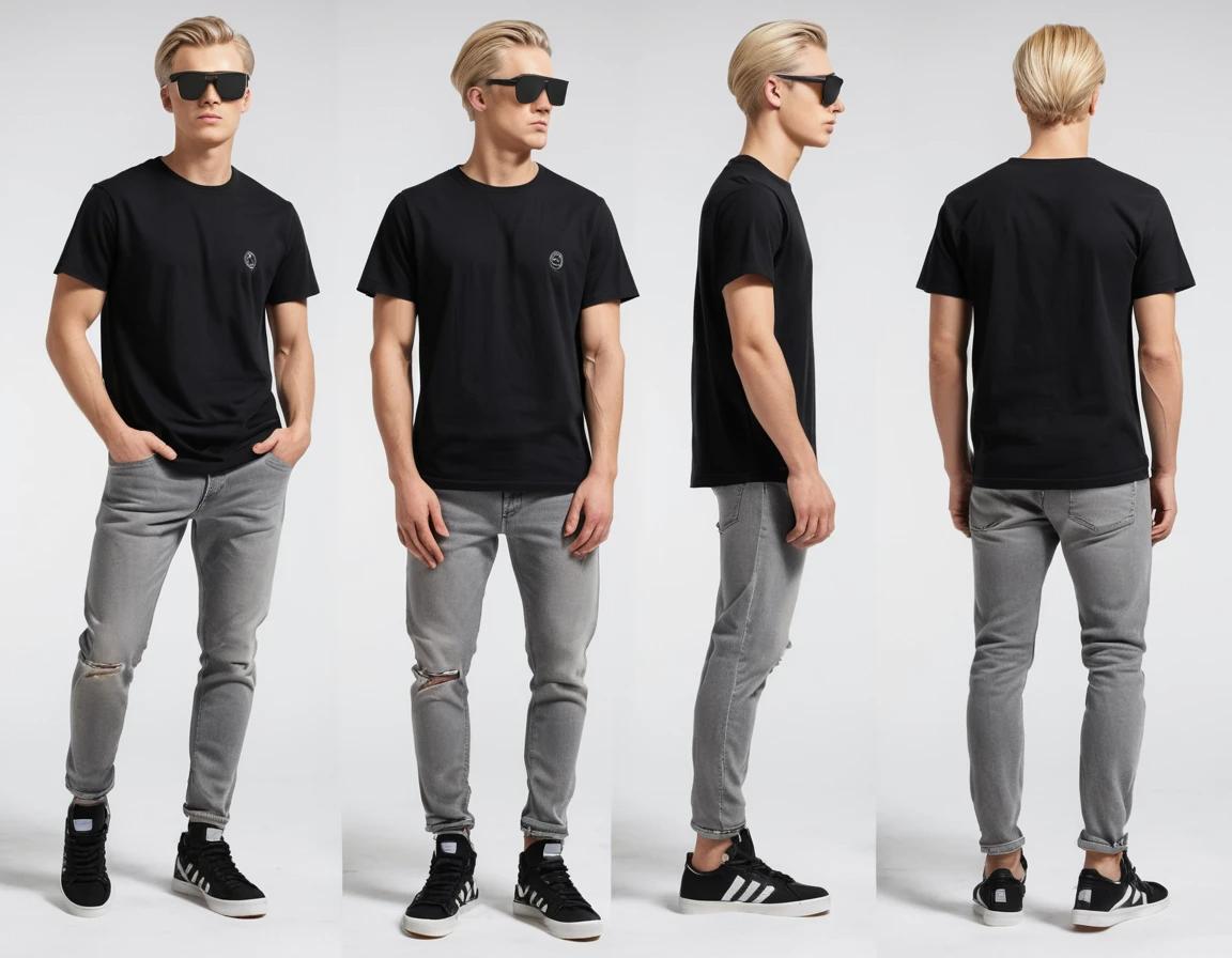 Men's grey skinny jeans