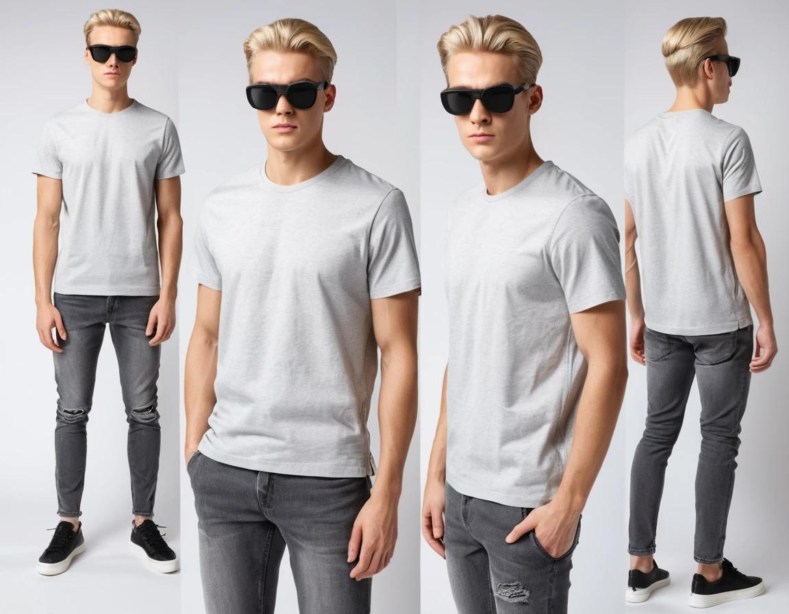 Men's grey skinny jeans