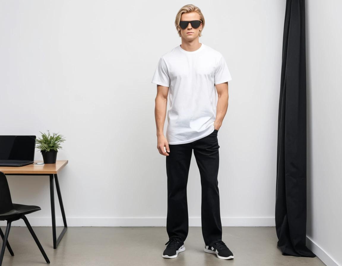 Men's black baggy jeans