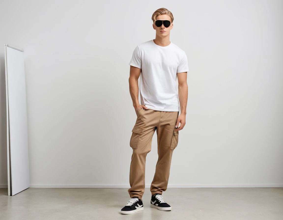Men's ginger root brown cargo pant.