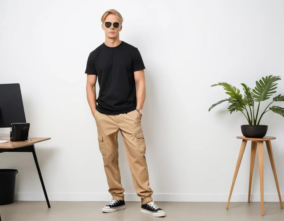 Men's ginger root brown cargo pant.