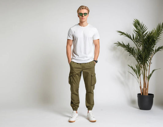 Men's green cargo