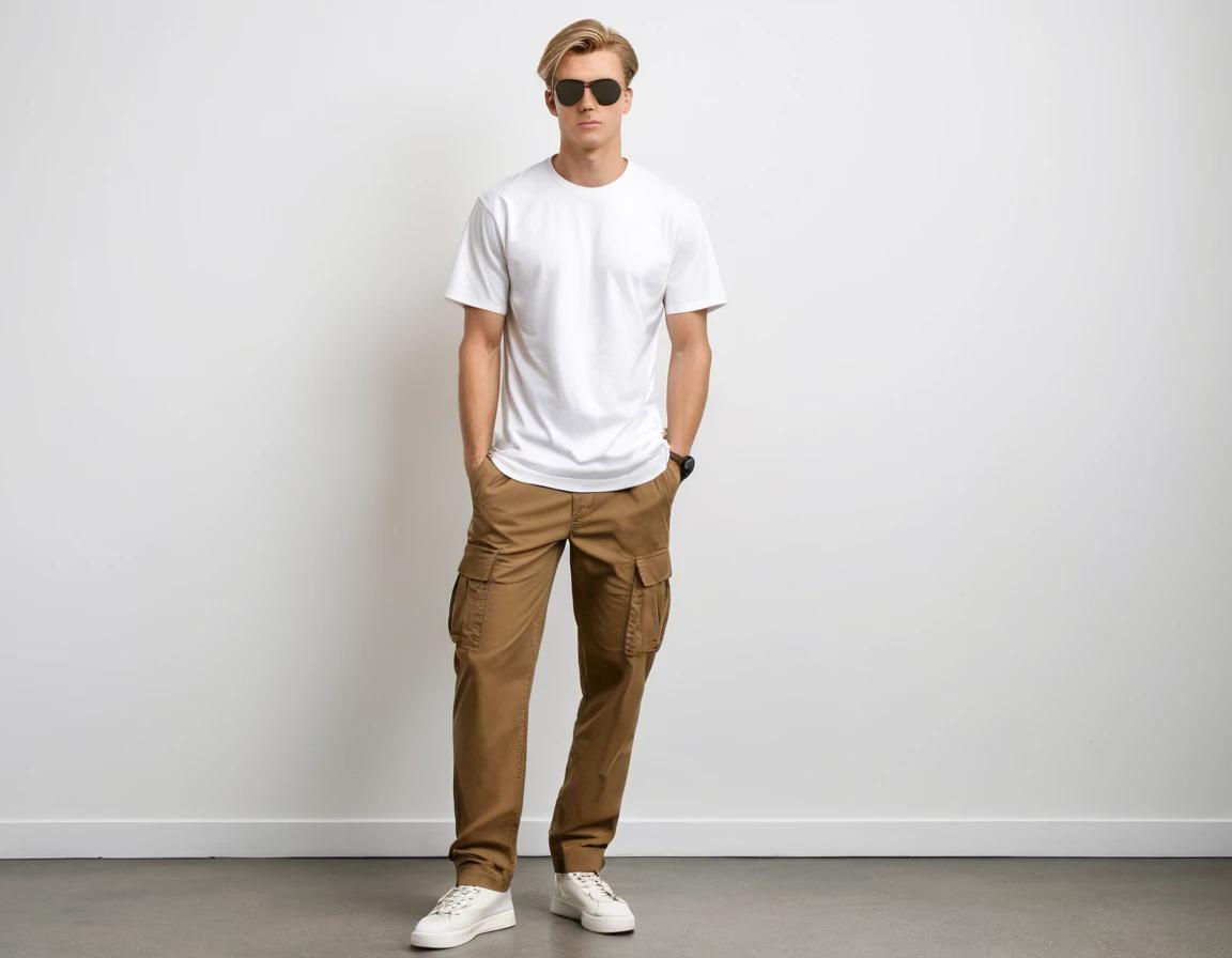 Men's coffee brown cargo pant