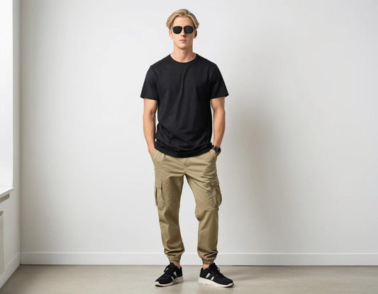 Men's khaki cargo pant