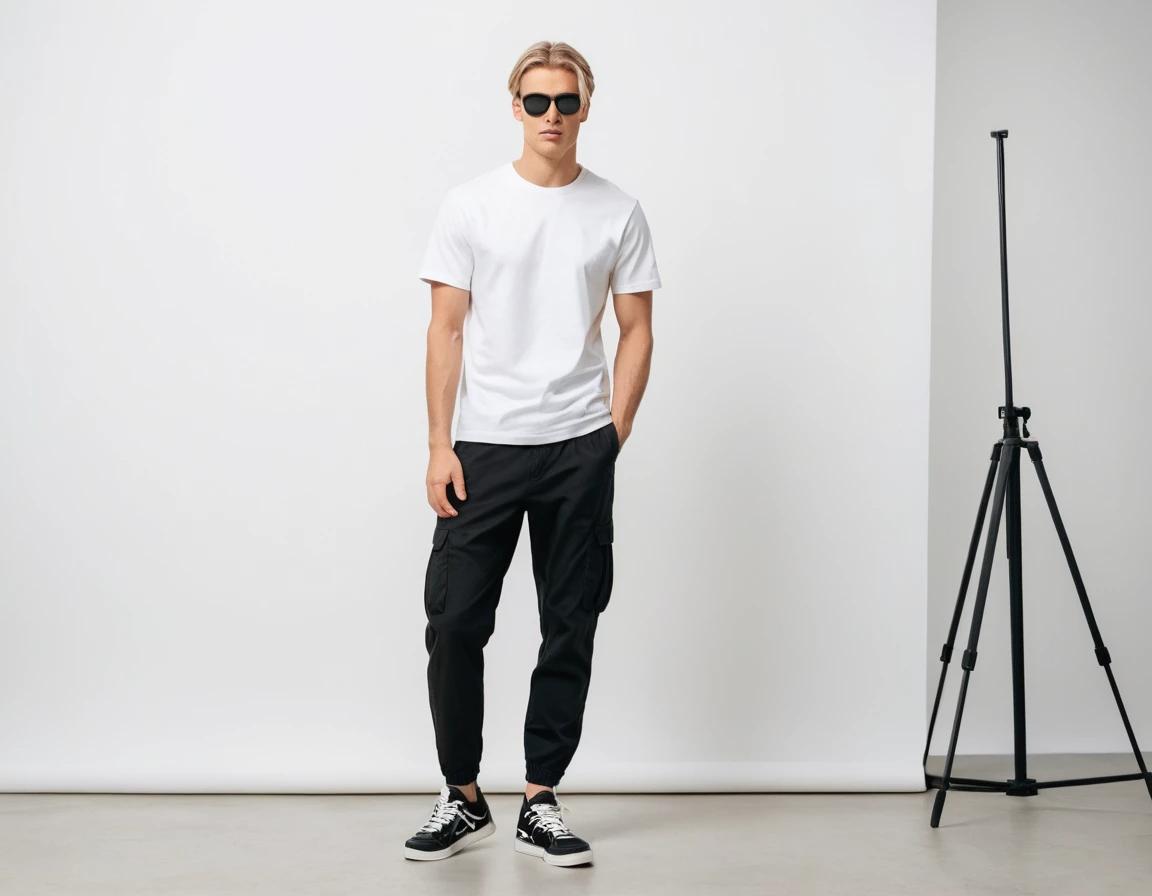 Men's black cargo pant
