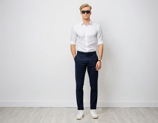 Men's navy blue formal pant
