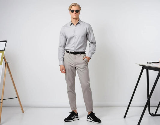 Men's grey formal pant